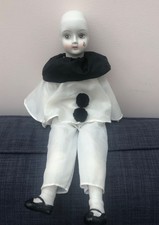 vintage pierrot porcelain doll