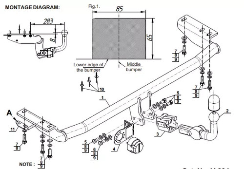Detachable tow bar - detachable, volvo