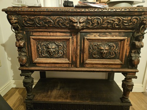 Flemish side board - side, no
