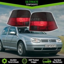 VW Golf Mk4 1998-2004 Crystal Smoked Red Upgrade Rear Back Tail Lights Lamps GTI