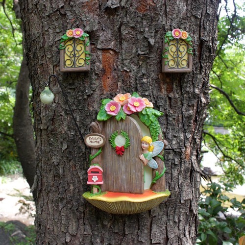 Fairy door tree sculpture - fairy,