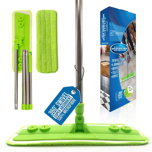 Microfibre flat mop green 360 - flat,