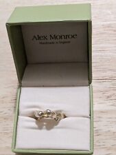 Alex Monroe Warbler Love Bird Ring. Gold Plated Silver. Size L. Used. AM box