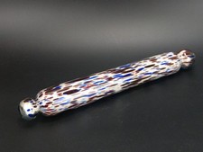 Antique rolling pin in blue