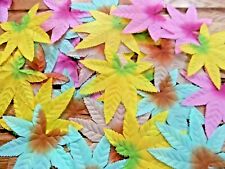 200! QUALITY MIXED SILK ACER/MAPLE autumn LEAF WEDDING/CRAFTS DECOR/COSTUME