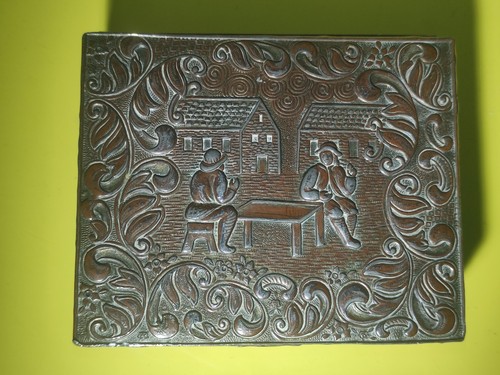 Pewter humidor cigar box - cigar,