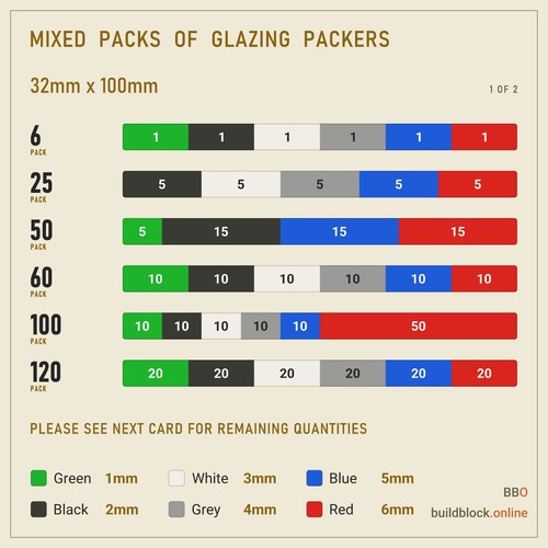 Flat glazing packer - flat,