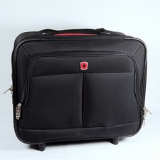 SwissGear Wenger Wheeled Laptop Trolley Cabin Bag Rolling Business Case — Black