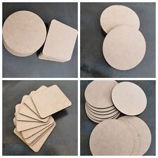 10x Wooden MDF Plain Coasters