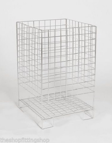 Square silver zinc dump - zinc, basket
