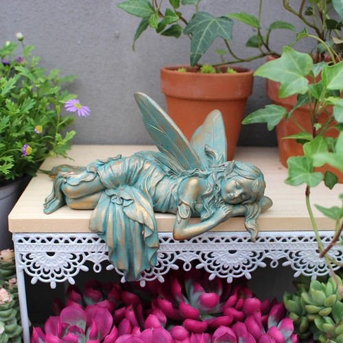 Flower fairy resin statue - resin,