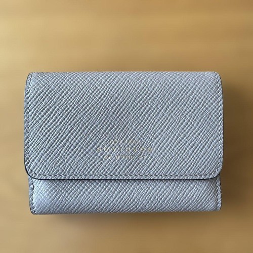 Smythson tri fold wallet beige - smythson,