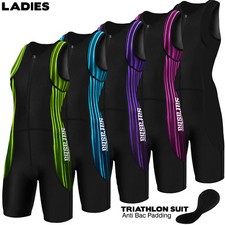 Ladies Triathlon Suit Cycling Running Yoga Womens Tri Suit Swim Suit Padded