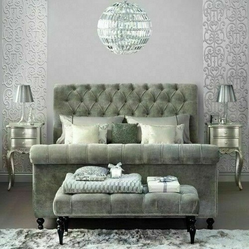 Wingback sleigh scroll bed - sleigh,