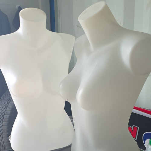 White female half - white, body