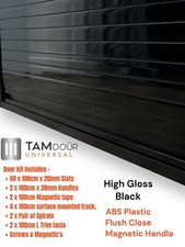Tambour Door Kit Easy Cut 1-3 Doors upto 1000mm x 1000mm  ↕️or ↔️ Slide ABS Door