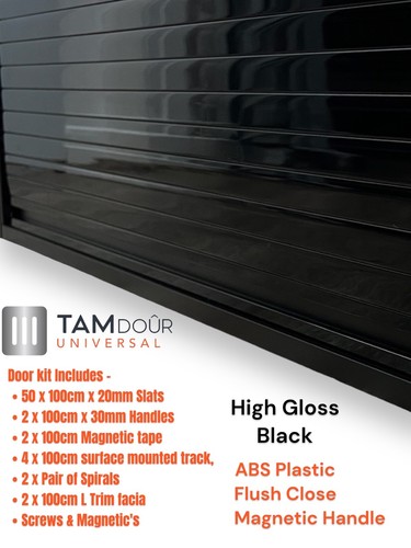 Tambour door kit easy - door, cut