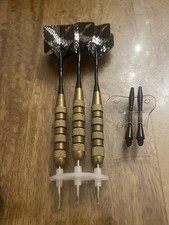 Vintage Unicorn Brass XL Darts In Pouch plus 2 Extra Shafts. 