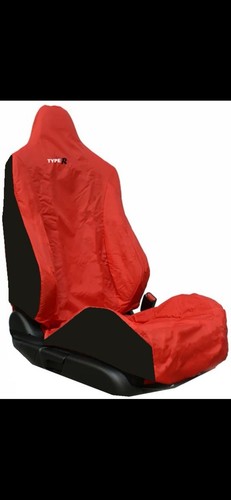 Car seat cover red black - in,