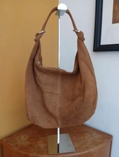 Light Tan Borse In Pelle Suede