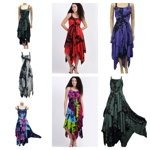 Tie dye maxi - tie, corset