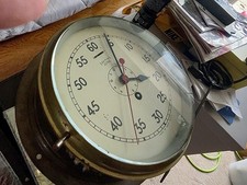 1930 S Ships  Solid Brass Very Heavy Works Well 8 Day