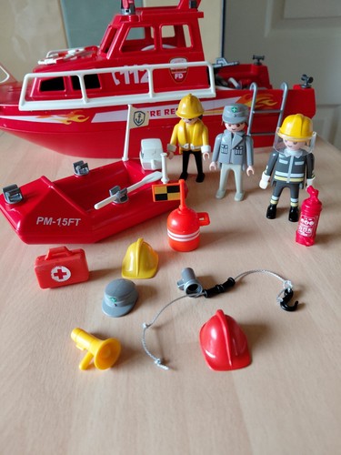 Playmobil fire boat 3128 - boat,