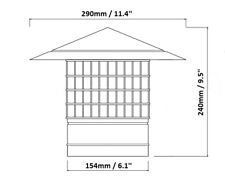 CHIMNEY COWL WITH BIRD GUARD RAIN AND SNOW CAP COVER - STAINLESS STEEL 
