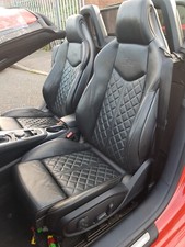 Audi TT RS 8S MK3 2016 Cabriolet Left Side Front Heated Seat Black Leather