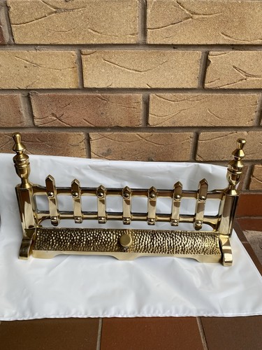 Vintage brass fire grate - fire,