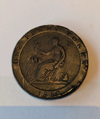 1812 one penny - one, token