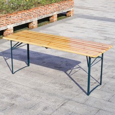 Long Folding Wooden Beer Table