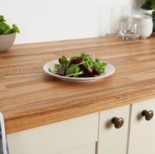 Farmhouse Oak Kitchen Worktop Solid Wooden 3M Real Timber Countertop 40mm Thick
