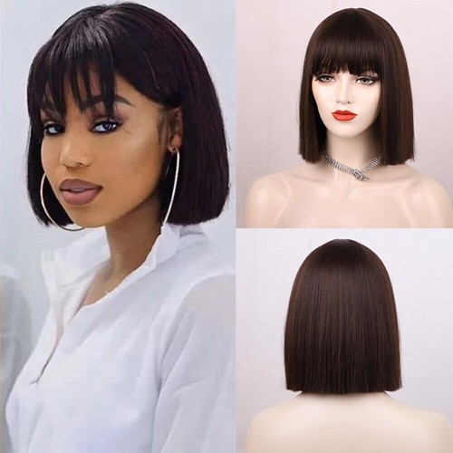 Natural short bob wigs - short,