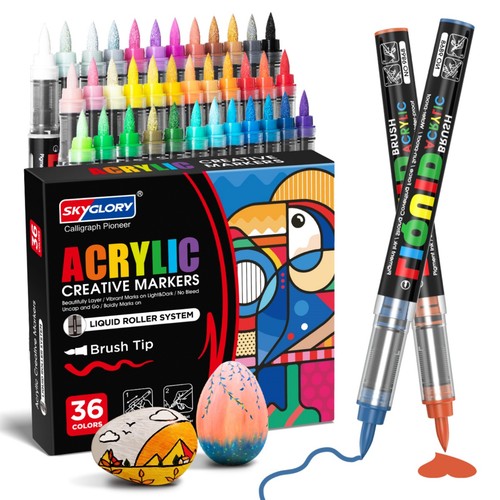 High ink capacity brush - capacity, tip