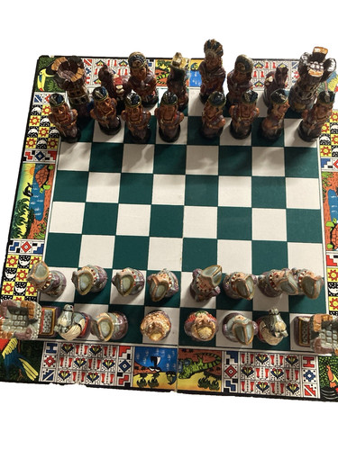 Cowboys indians chess set - cowboys,