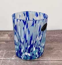 Blue Speckled Murano Drinking