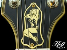 PIN-UP Brass Truss Rod Cover (Gold). Fits most Gibson, Les Paul, SG + more