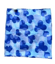 LOLA ROSE .. Blue & White Heart Design Large Scalf / Sarong .. Exc.Cond.