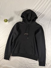 Saint Laurent Classic Black Logo Hoodie Sweatshirt Size S