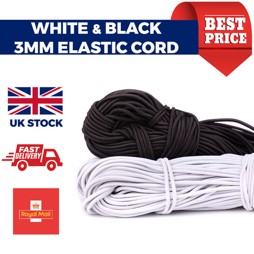 Elastic cord black - elastic,