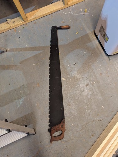 Antique large cross cut - cut, saw