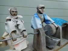 ANTIQUE WOODEN VINTAGE WOODEN SWEDISH SCANDINAVIAN WHIRLIGIG YARD FOLK ART