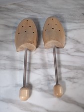 Pair of Wooden and Metal Shoe