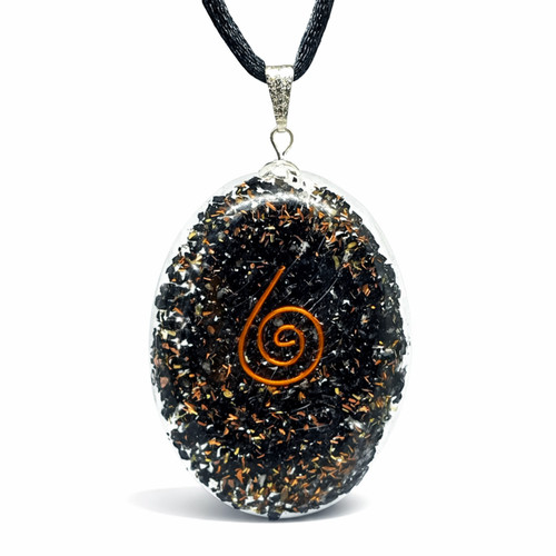 Black tourmaline orgonite - black,