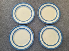 Set of 4 Original T G Green Cornishware Dinner Plates 25cm VGC