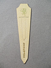 Leather BOOKMARK Betws-Y-Coed North Wales Welsh Dragon Cream Vintage