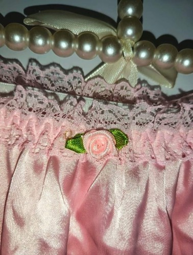 Baby pink satin frilly - baby,