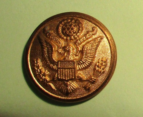 Army gilt brass button - gilt,