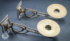 Antique Brass Piano / Wall Sconces 1920s Art Deco Nouveau Mackintosh-Inspired